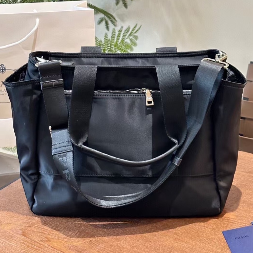 Prada Black Nylon Computer Bag - image 4